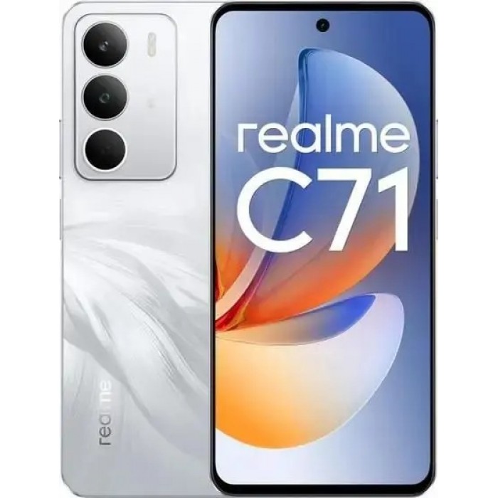 Oferta Relâmpago Celular Realme C71 Branco, 256GB, 8GB RAM, Câmera Tripla de 50MP, Tela 6.67", NFC, IP64, Bateria 6000 mAh e Processador Unisoc T7250